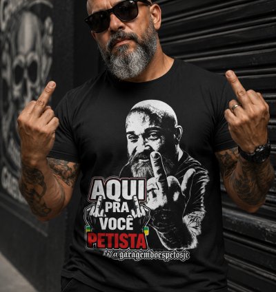 Camiseta Anderson "Aqui pra você petista"